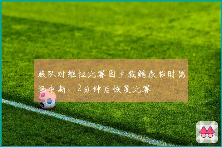 狼队对维拉比赛因主裁鲍森临时离场中断，2分钟后恢复比赛